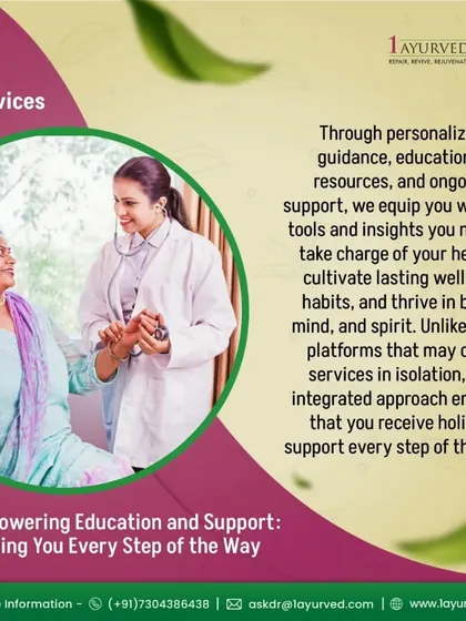 Through personalized guidance and educational resources, we equip you with the tools and insights needed to take charge of your health. Our integrated approach ensures you receive holistic support every step of the way.