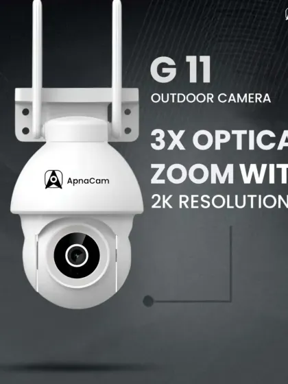 The G11 Outdoor Camera is built to perform. With 3x optical zoom and crisp 2K resolution, you can capture details from a distance, making it ideal for monitoring entry points, driveways, and large outdoor spaces.
