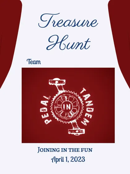 We love it when local cycle stores like Pedal in Tandem join the fun and form their own teams for the Treasure Hunt.