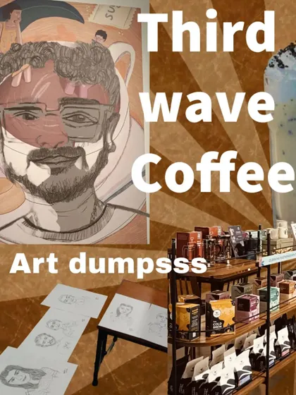 Art dumps from a fun session at Third Wave Coffee. My setup is simple and can fit into any cafe or restaurant space.