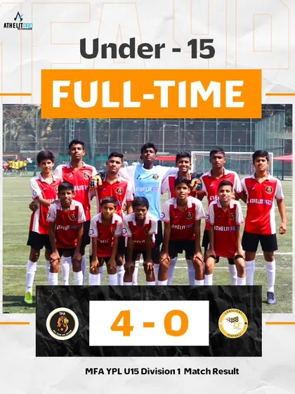 Our U15 boys securing their second win in the MFA 1st Division with a 4-0 victory.