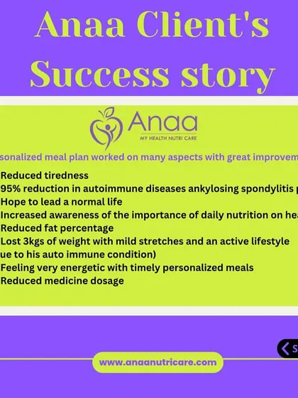 The results of our personalized plan for the client with an autoimmune condition. We saw a 95% reduction in pain, reduced fat percentage, increased energy, and a lower dosage of his medication. This is what holistic health improvement looks like.