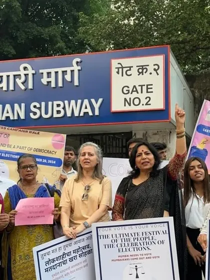 Another shot from our campaign at the pedestrian subway, with volunteers holding signs in English, Hindi, and Marathi. Our message must be accessible to everyone.