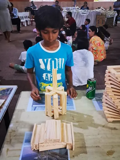 This young man was completely focused, using his natural intelligence to create multiple structures from his own imagination. It's thrilling for me to see a child take the basic tools and create something entirely new, without any instructions.