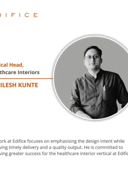 We are pleased to introduce Shailesh Kunte, our Vertical Head of Healthcare Interiors. With over 18 years of experience, he leads our team in delivering quality and innovation in every healthcare interior project.