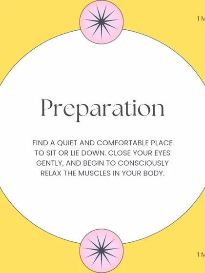 Step 1: Preparation. Find a quiet, comfortable place. Close your eyes and consciously begin to relax the muscles in your body. The first step to meditation is setting the right environment.