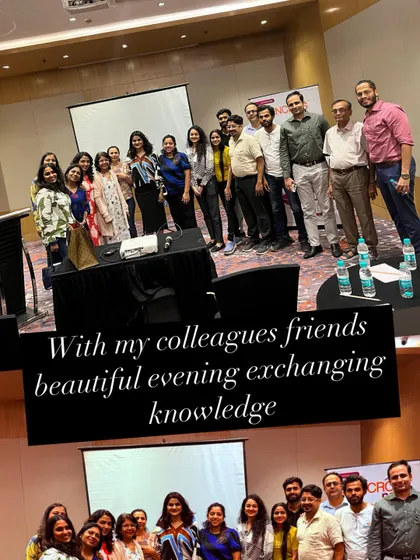 An Evening of Knowledge Exchange with Colleagues. A group photo with friends and fellow dermatologists after a wonderful evening of learning and sharing insights.