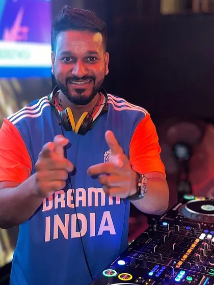 Rocking the India jersey for a special themed night. It's all about having fun and matching the event's vibe.