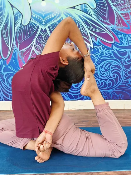 Another beautiful variation of the King Pigeon Pose, performed with grace and control.
