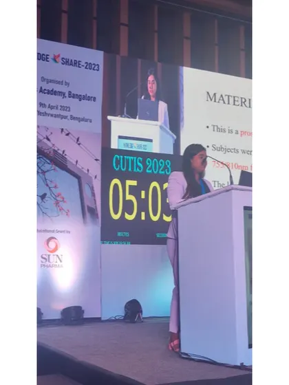 Another view from my presentation at the CUTIS 2023 event. These academic forums are crucial for discussing new treatments and diagnostic approaches.