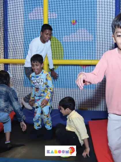 Our trampolines are a safe space for kids to jump, bounce, and play together under the watchful eye of our staff.