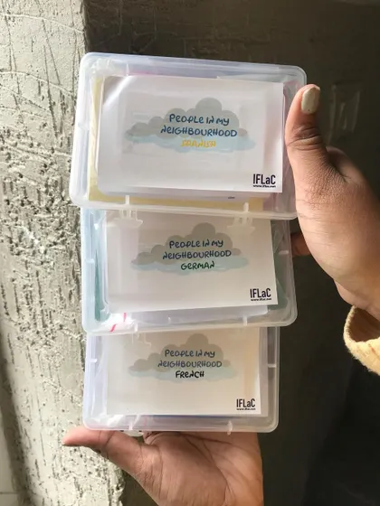We have developed game kits for multiple languages, including Spanish, German, and French, to make learning interactive and fun.