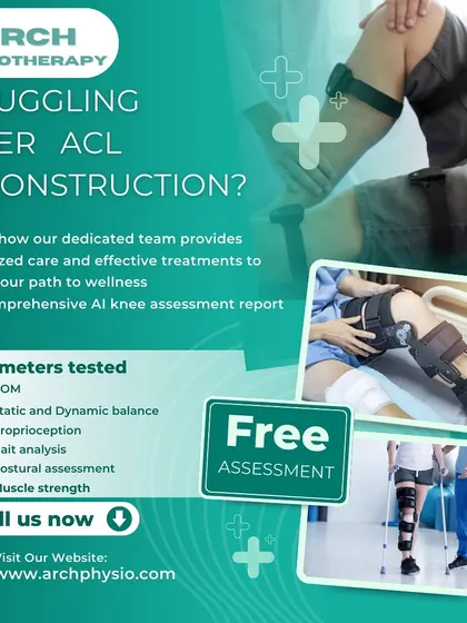 Struggling after an ACL reconstruction? We offer a free, comprehensive AI knee assessment to test range of motion, balance, gait, and muscle strength, allowing us to create a truly personalized and effective recovery plan.