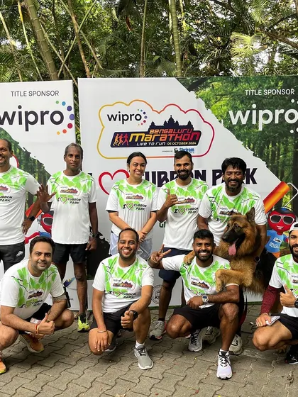 Another shot of our proud team at the Cubbon Park beautification event. We love our park and are happy to help maintain its beauty.