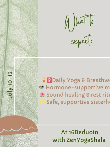 Here's what you can expect at a women's retreat. We incorporate daily yoga and breathwork, hormone-supportive meals, sound healing rituals, and most importantly, a safe and supportive sisterhood.