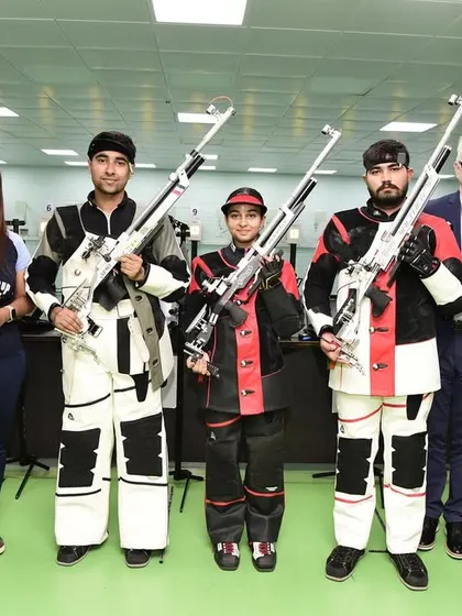 The junior winners of the 14th RR Lakshya Cup with our founder and event sponsors.
