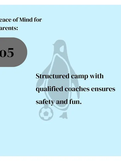 I provide peace of mind for parents. My structured camp with qualified coaches ensures a safe, fun, and productive experience for your child.
