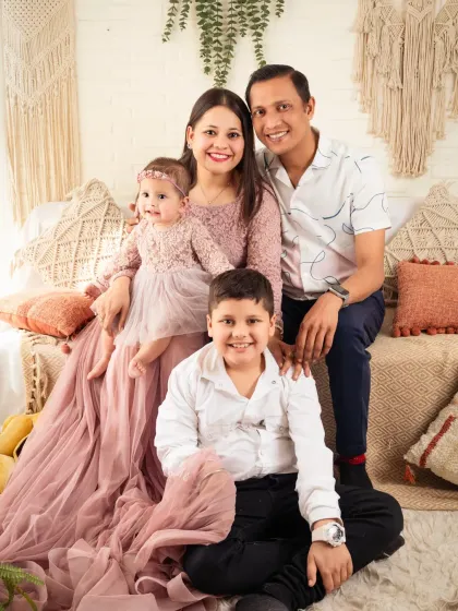 A beautiful multi-generational family portrait, capturing the love that flows through the family.