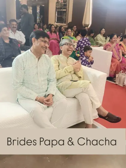 The smiles on the faces of the bride's father and uncle say it all. My goal is to create a relaxed and joyful atmosphere where families can truly enjoy the celebration.