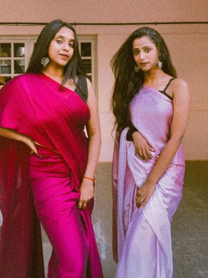A final stylish pose from our saree photoshoot.