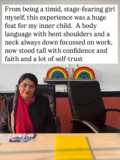 This was a huge moment for me. From being a timid, stage-fearing girl, this experience of sharing my story gave me a new sense of confidence and self-trust. I am so thankful for all the support I have received on this journey.