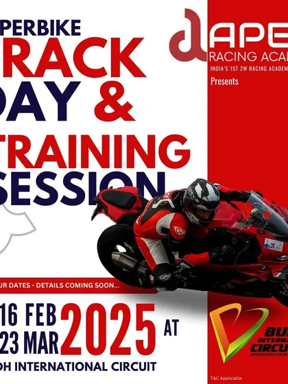 Our official announcement for the Superbike Track Day and Training Session at Buddh International Circuit. This is where we create champions.