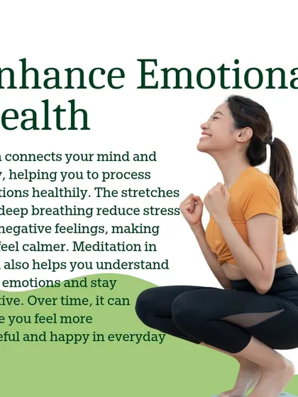 Yoga helps you process emotions in a healthy way. The combination of stretching and deep breathing reduces stress and negative feelings, helping you feel more grateful and happy in daily life.