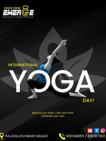 Balance your body, calm your mind, and celebrate your soul. On International Yoga Day and every day, we embrace the art of breath, balance, and inner strength.