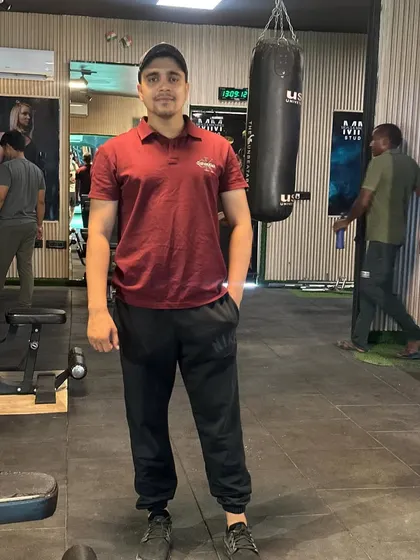 At the gym in Noida Sector 50.