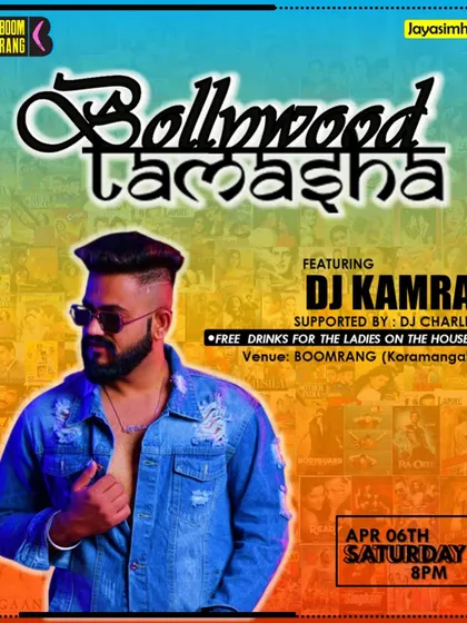 Bollywood Tamasha' at Boomrang, another one of my regular high-energy Saturday night gigs.