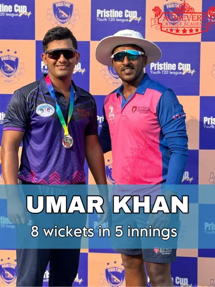 Umar Khan's contribution of 8 wickets in 5 innings was crucial to our team's success in the tournament.