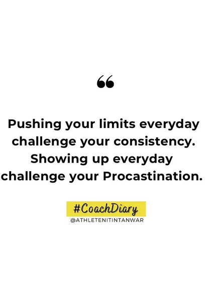 There's a big difference between pushing your limits and just showing up. Pushing your limits every day can lead to burnout, but showing up every day builds the consistency needed to overcome procrastination.