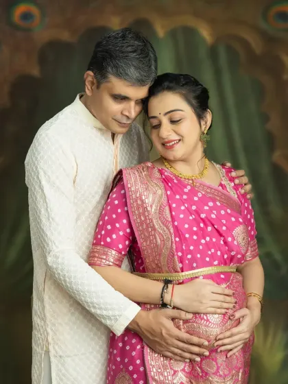 A quiet, loving embrace. This close-up couple's portrait captures the deep connection between you two as you cherish this special time together.