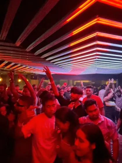 Another shot of the packed dance floor in Guwahati. The energy was palpable.
