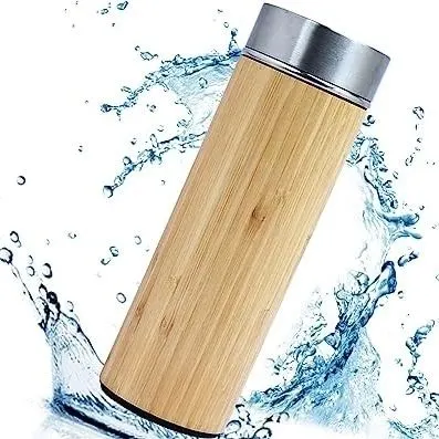 Our insulated bamboo bottle is designed for all ages and activities. The organic bamboo exterior and food-grade stainless steel interior ensure it keeps water hot or cold for hours, making it a premium and healthy hydration solution.