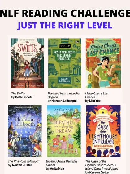 More fantastic books from the 'Just the Right Level' list, including classics like 'The Phantom Tollbooth' and new favorites.