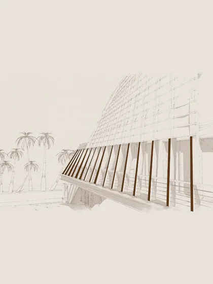 This early sketch of Tellado Villas is a glimpse into our creative journey. We believe in on-the-spot intuitive thinking, where scribbled notes and quick drawings ensure no idea slips through the cracks.