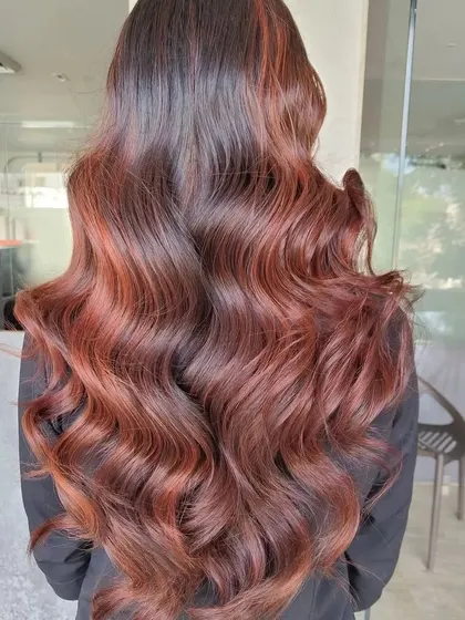 This is a beautiful Coral Brown color. It's a playful yet sophisticated blend of warm brown with a hint of vibrant coral.