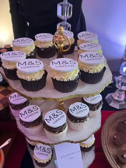 We had the honour of catering the launch of Marks & Spencer's 100th store in India. These custom M&S branded cupcakes were part of a larger spread celebrating this historic milestone for the iconic brand.