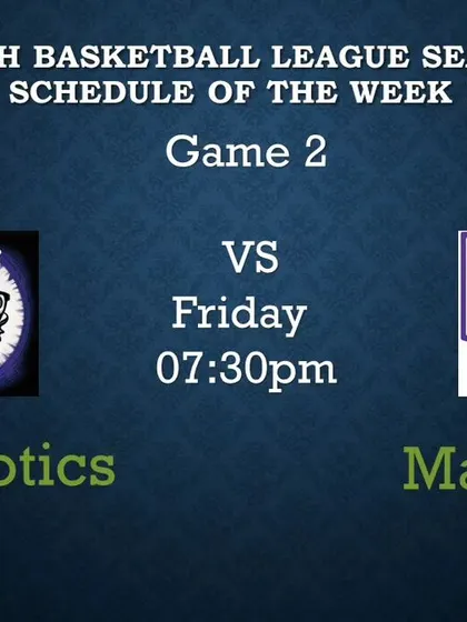 The schedule announcement for Game 2 of Season 1.