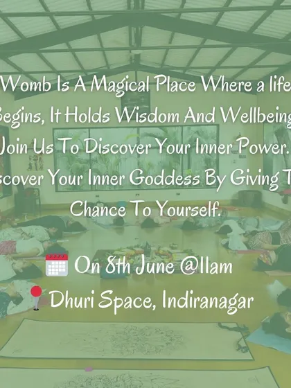 The womb is a magical place where life begins, holding immense wisdom and power. This image from one of our Womb Healing Workshops shows participants in a state of deep rest and release. It is an invitation to discover your inner goddess.