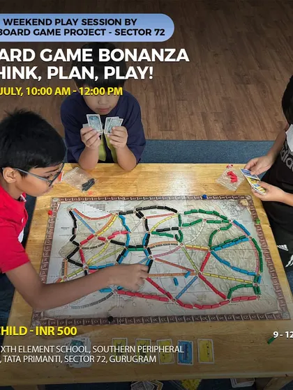 A weekend play session focused on board games, encouraging kids to think strategically and plan their moves.