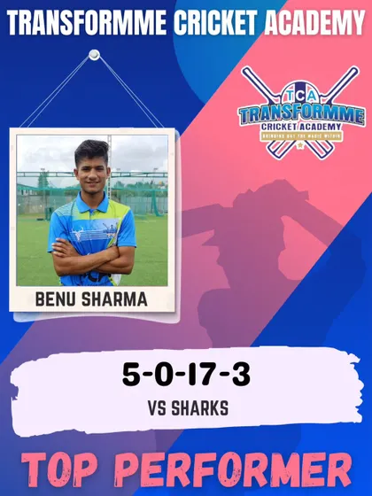 A superb and economical 3-wicket spell from our coach, Benu Sharma.