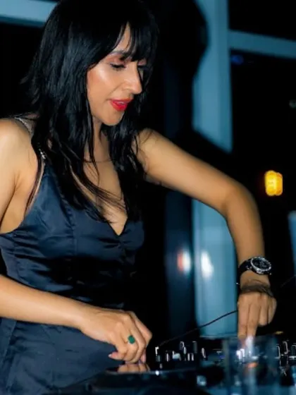 This is where I feel the most me. Behind the decks, surrounded by music and the energy of the crowd, is my happy place.