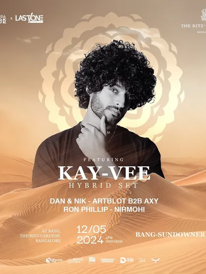 The poster for a tribal-themed sundowner party at The Ritz-Carlton, featuring Afro-House master Kay-Vee. The dress code and music created a unique, immersive vibe.