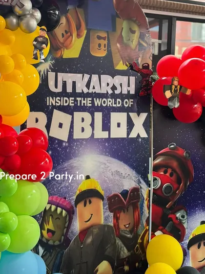 These Roblox party setups show how I incorporate game elements and characters into the decor, creating an exciting environment for any young gamer's birthday.