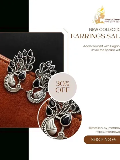 The classic black version of my peacock stud earrings. These are incredibly versatile and can be paired with both ethnic and western outfits for a touch of boho-chic style.