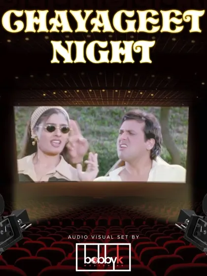 This poster for a 'Chayageet Night' captures the essence of my retro visual sets. It's all about creating a cinematic, nostalgic atmosphere for your party.