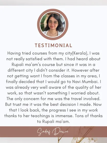 It's common for students like Sadaf to travel from other cities after not finding the quality they need locally. Her story shows the immense progress possible with the right training.