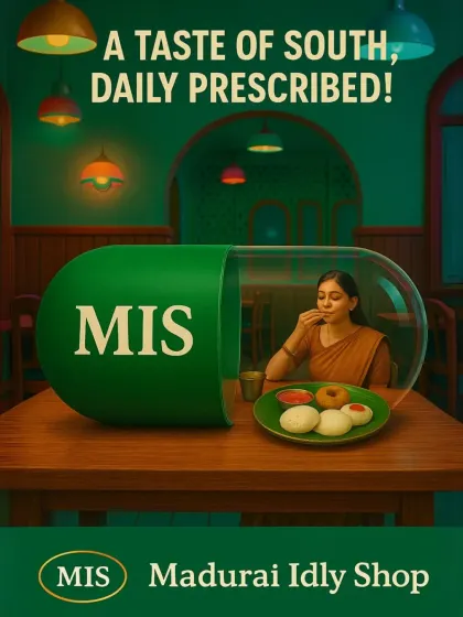 A taste of the south, daily prescribed. This creative image presents our food as a daily dose of comfort and wellness, perfect for your regular meal plans.